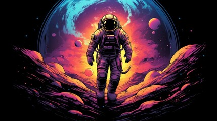Astronaut In The Deep Space Made