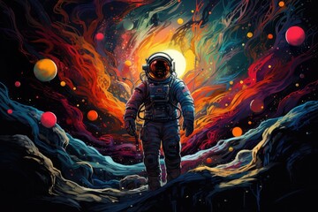 Astronauta w kosmosie 