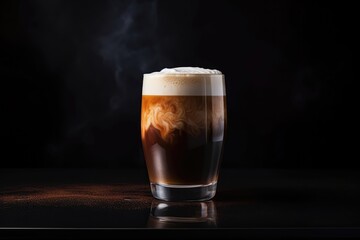 Indulge In The Frothy Delight Of Nitro Cold Brew Coffee, Made With The Finest Organic Ingredients And Served Fresh From The Tap - obrazy, fototapety, plakaty
