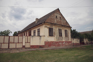 Fototapeta premium Serbia - Front view of a typical Vojvodina village house