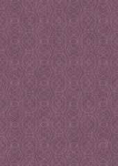 Hand-drawn abstract seamless ornament. Pale pink on a purple background. Paper texture. Digital artwork, A4. (pattern: p10-2f)