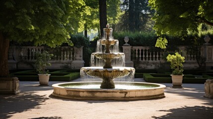 Elegant Fountain in a French Palace Garden