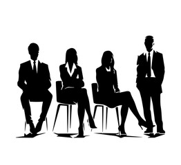business people silhouettes