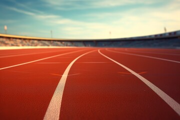 Close Up Shot of Track Field