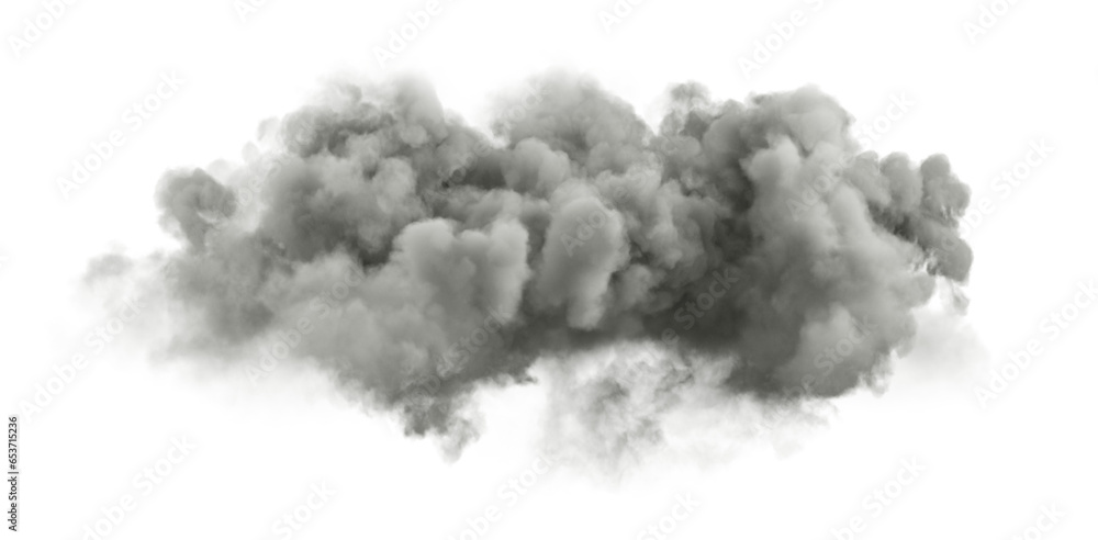 Poster Rainstorm black clouds cut out on transparent backgrounds 3d rendering png
