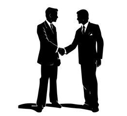 business people shaking hands Silhouette