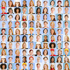 Portraits von Frauen in vielen verschiedenen Berufen