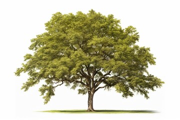 Isolated American elm tree. Generative AI - obrazy, fototapety, plakaty