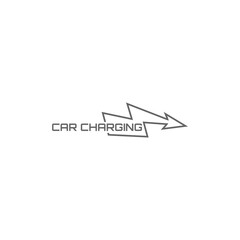 Car charging icon isolated on transparent background