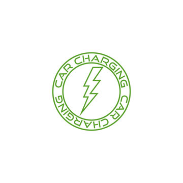 Car charging icon isolated on transparent background