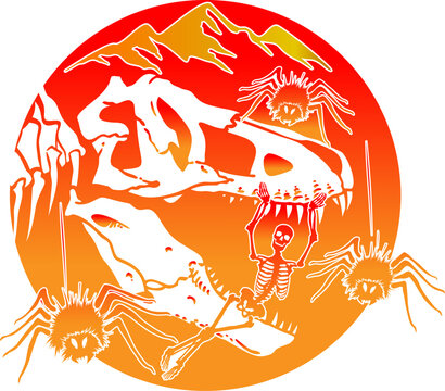 Halloween Dinosaur,Spooky saurus Rex,Kids Halloween,Dino,spider,skeleton,sunset,sunset halloween