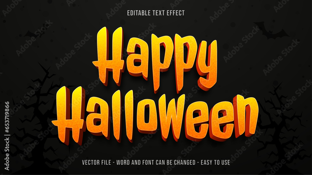 Poster editable text effect halloween theme mock up