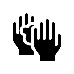 washing hands glyph icon