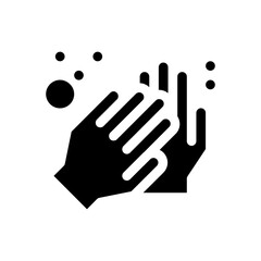 washing hands glyph icon