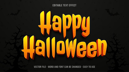 Editable text effect halloween theme mock up