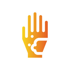 virus flat gradient icon