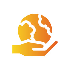 world flat gradient icon