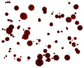 Burgundy realistic blood drops, digital paper.
