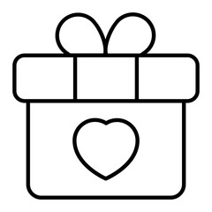 Donation Gift Outline Icon