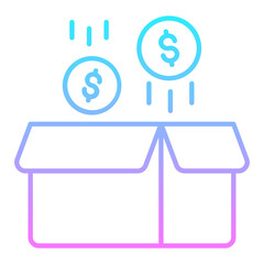 Money Donation Gradient Icon