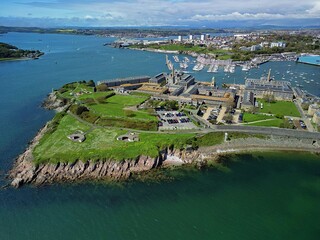 Plymouth England aerial drone photo of Devil's Point