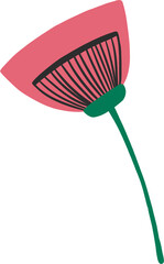 Abstract Modern Naive Flower