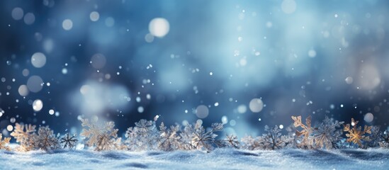 Fototapeta na wymiar Gorgeous holiday backdrop with abstract snowflakes