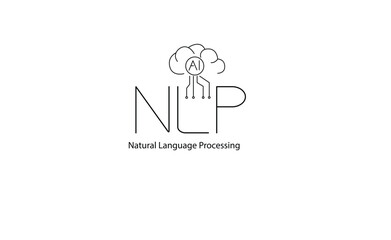 Natural Language Processing Vector Icon: AI Text Analysis and Language Understanding Symbol in Scalable Format