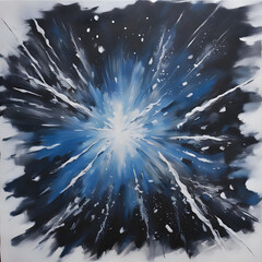 Painted snowflake using acrylics, focusing on bold and vibrant colors to give it a modern and artistic twist