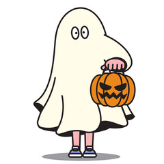 Ghosts and Fun Halloween Elements