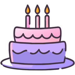 birthday cake with candles