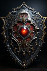 Fototapeta premium dark fantasy shield 