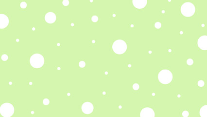 Green background with white dots	