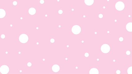 Pink background with white dots	