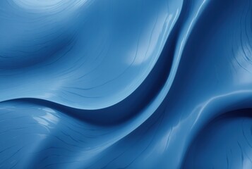 Obraz premium Abstract Blue Wavy Background, Curved Textured Wallpaper, using generative ai