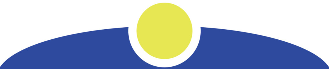 letterhead footer blue and yellow circle