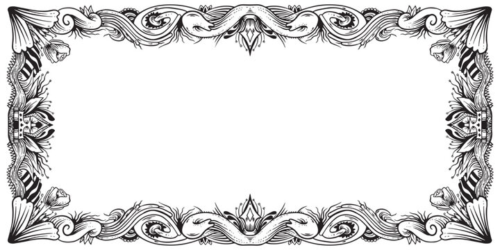 Engraving frame variant 2 ,good for graphic resources, printable art, suitable for design resources, logo, template designs, and more. 