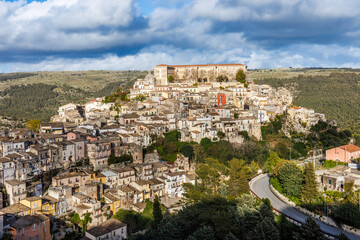 Fototapeta premium The historic town of Ragusa in the south of the island of Sicily