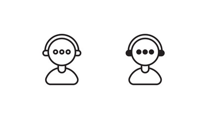 Customer Service icon design with white background stock illustration