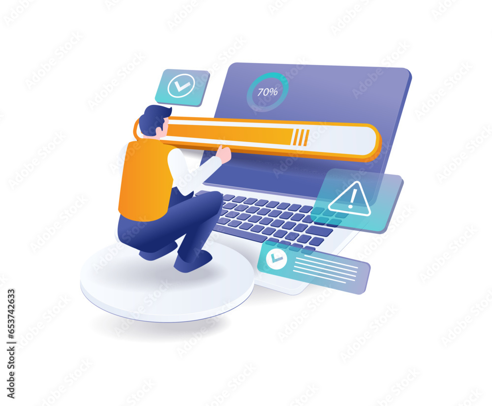 Poster man maintenance of data update application