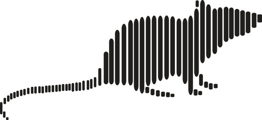  Parallel lines vector art of a Rat