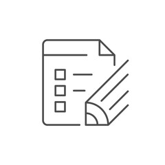 Checklist filling line outline icon