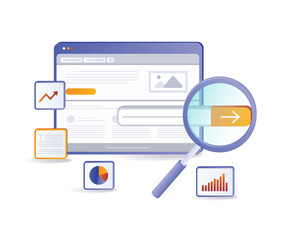 Fototapeta premium website SEO analysis marketing strategy optimization