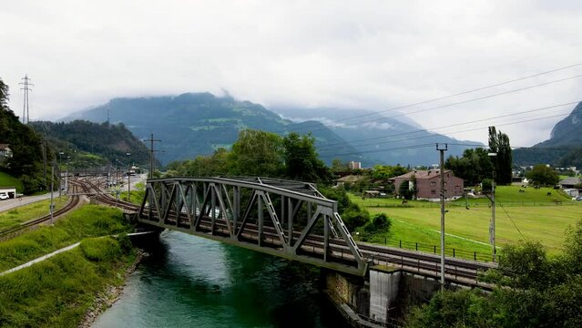 Switzerland, Lindt, River, Nature, Boat, River, Tourism, Swiss, Train, Bridge,