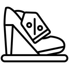 Shoes icon often used in design, websites, or applications, banner, flyer to convey specific concepts related to cyber monday, marketing, shopping.