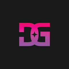 LETTER DG ICON LOGO TEMPLATE VECTOR