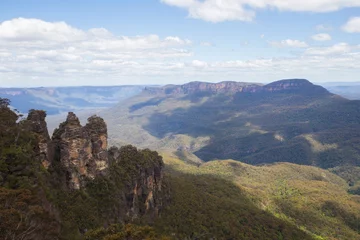 Papier Peint photo Trois sœurs Three sisters in the blue mountains, New South Wales
