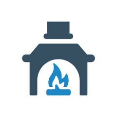 chimney, fireplace icon