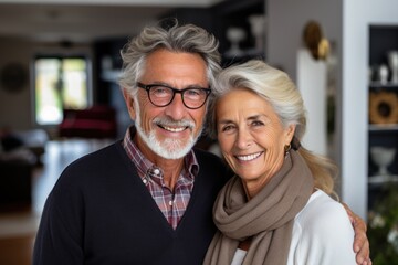 portrait of senior couple. Generative Ai