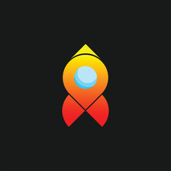 Fototapeta premium ROCKET ICON LOGO TEMPLATE VECTOR